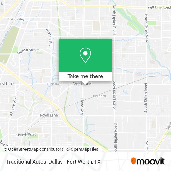 Traditional Autos map