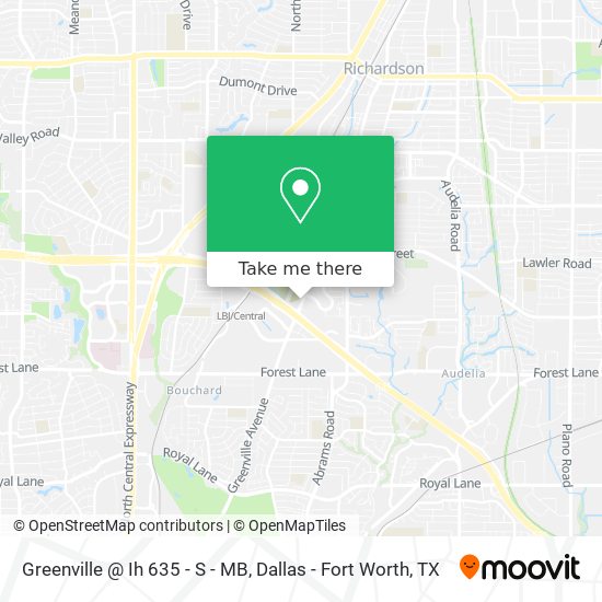 Greenville @ Ih 635 - S - MB map