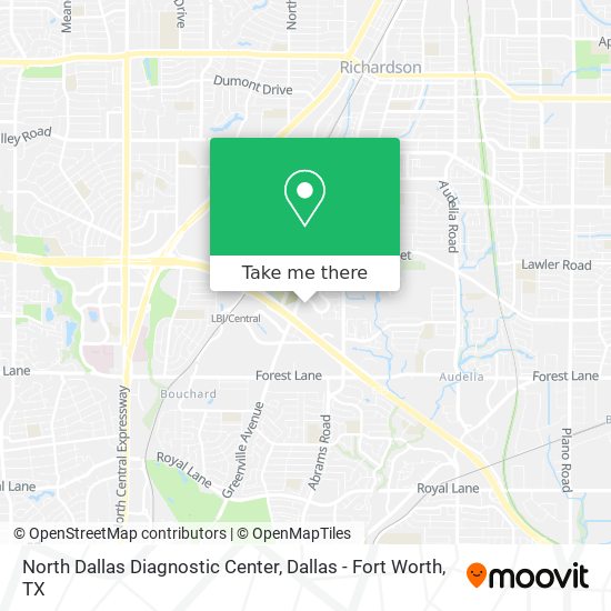 North Dallas Diagnostic Center map