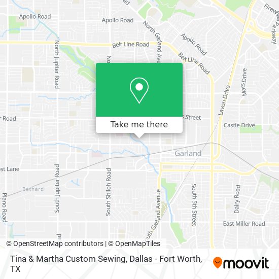 Tina & Martha Custom Sewing map