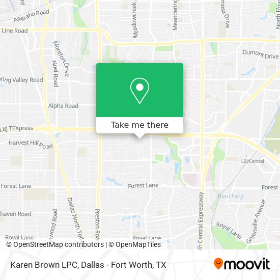Karen Brown LPC map