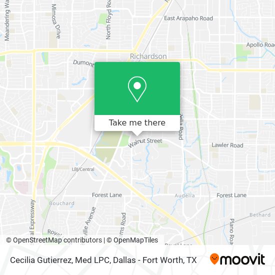 Cecilia Gutierrez, Med LPC map