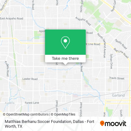 Mapa de Matthias Berhanu Soccer Foundation