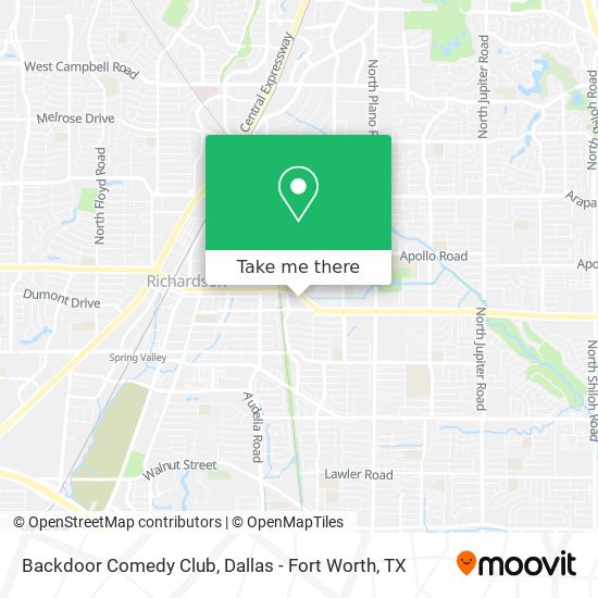 Backdoor Comedy Club map