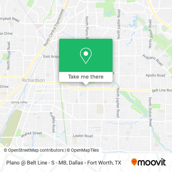 Plano @ Belt Line - S - MB map