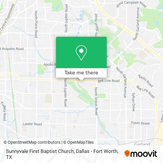 Sunnyvale First Baptist Church map