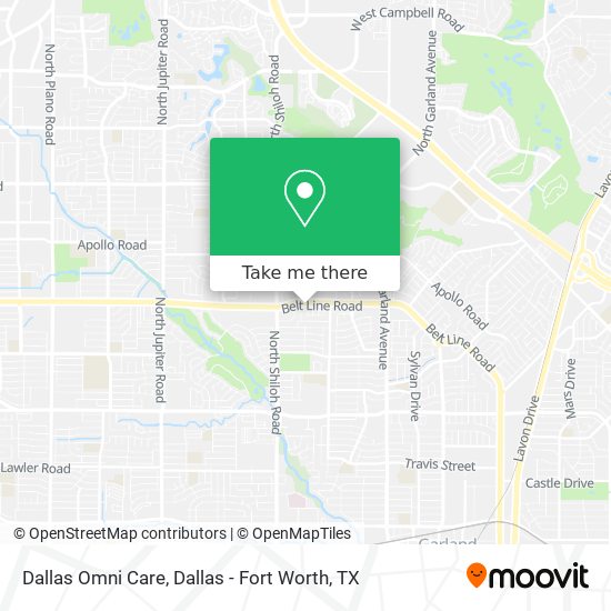 Dallas Omni Care map