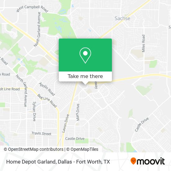Home Depot Garland map