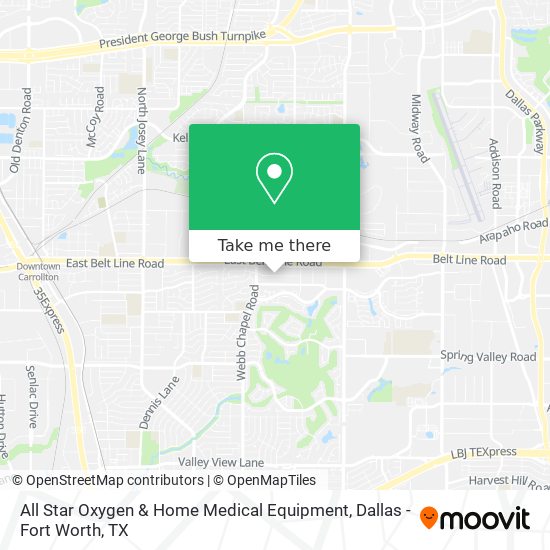 All Star Oxygen & Home Medical Equipment map