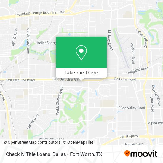 Check N Title Loans map