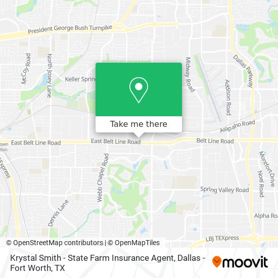 Mapa de Krystal Smith - State Farm Insurance Agent