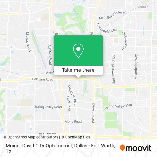 Moiger David C Dr Optometrist map