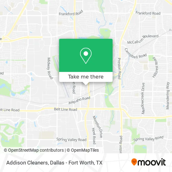 Addison Cleaners map