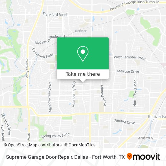 Supreme Garage Door Repair map