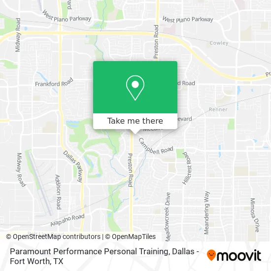 Paramount Performance Personal Training map