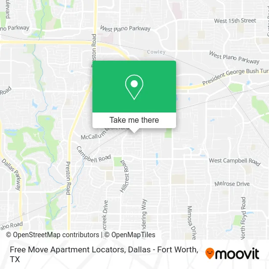 Free Move Apartment Locators map