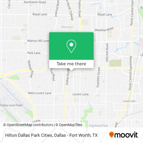 Mapa de Hilton Dallas Park Cities
