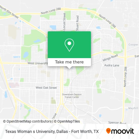 Texas Woman s University map