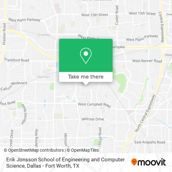 Erik Jonsson School of Engineering and Computer Science map