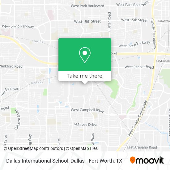 Dallas International School map