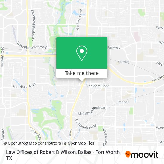 Law Offices of Robert D Wilson map