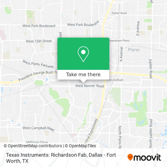 Mapa de Texas Instruments: Richardson Fab