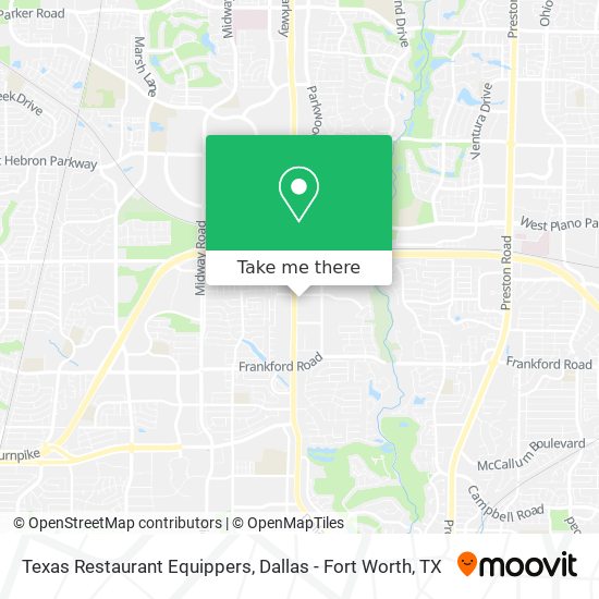Mapa de Texas Restaurant Equippers