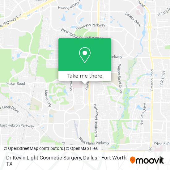 Dr Kevin Light Cosmetic Surgery map