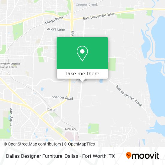Dallas Designer Furniture map