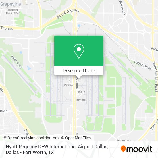 Mapa de Hyatt Regency DFW International Airport Dallas