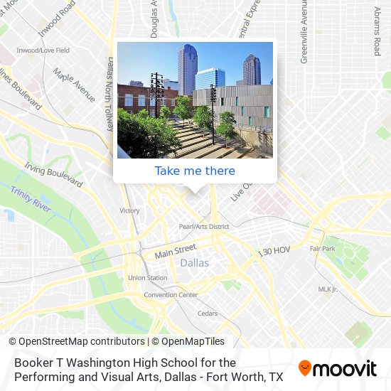 Booker T Washington High School for the Performing and Visual Arts map