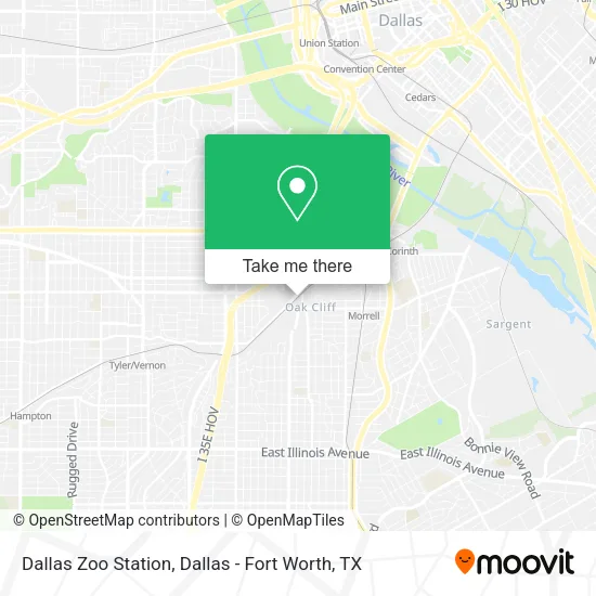 Mapa de Dallas Zoo Station