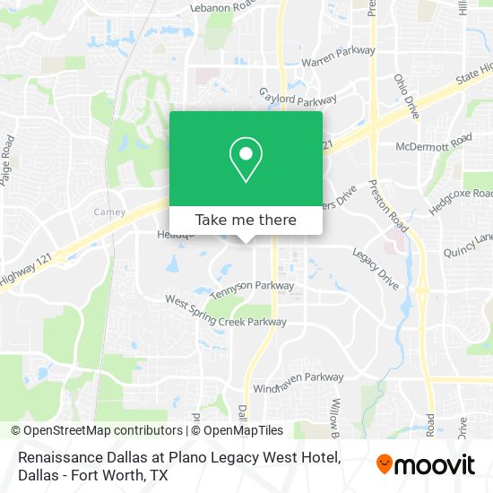 Mapa de Renaissance Dallas at Plano Legacy West Hotel