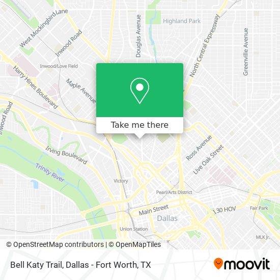 Bell Katy Trail map