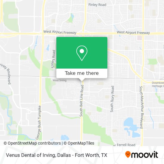 Venus Dental of Irving map