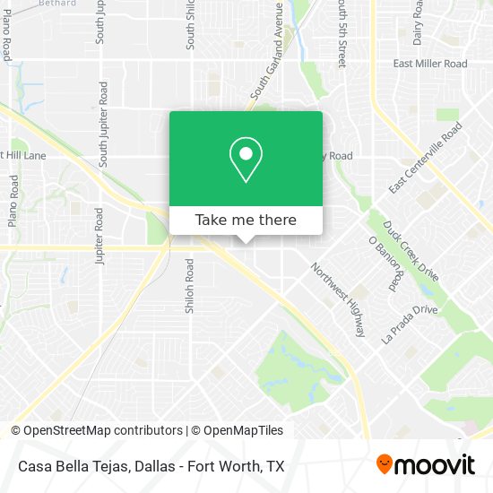 Mapa de Casa Bella Tejas