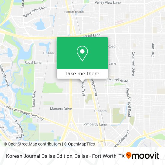 Mapa de Korean Journal Dallas Edition