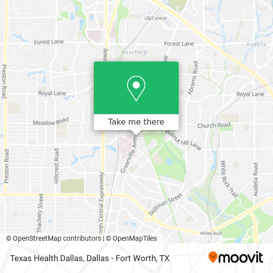 Texas Health Dallas map