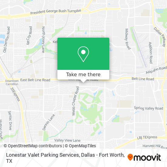 Lonestar Valet Parking Services map