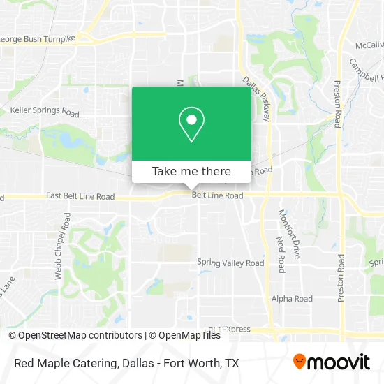 Red Maple Catering map