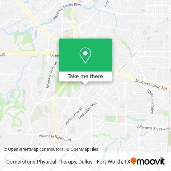 Cornerstone Physical Therapy map