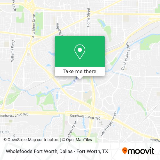 Mapa de Wholefoods Fort Worth