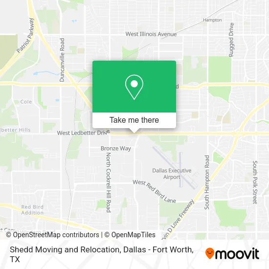 Shedd Moving and Relocation map