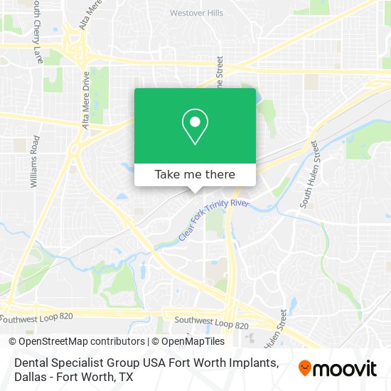 Mapa de Dental Specialist Group USA Fort Worth Implants