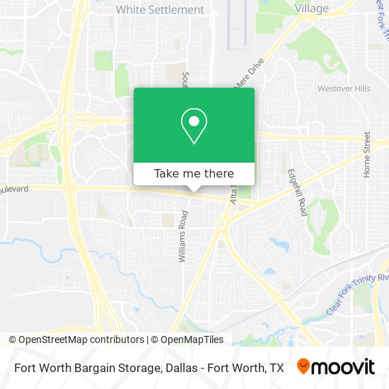 Fort Worth Bargain Storage map