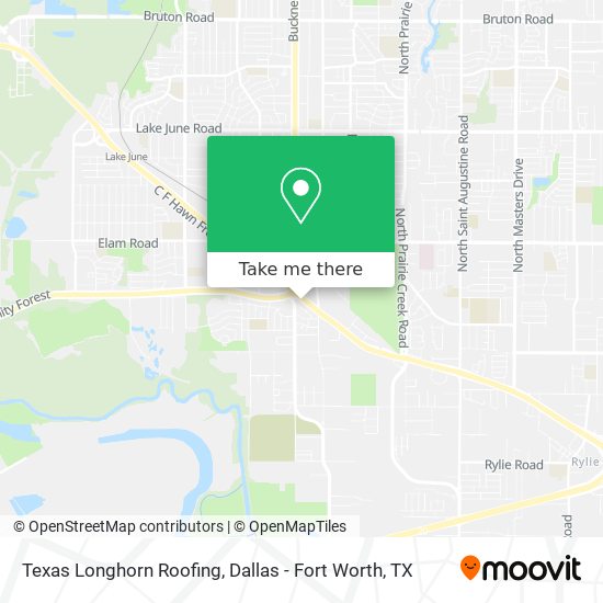 Mapa de Texas Longhorn Roofing