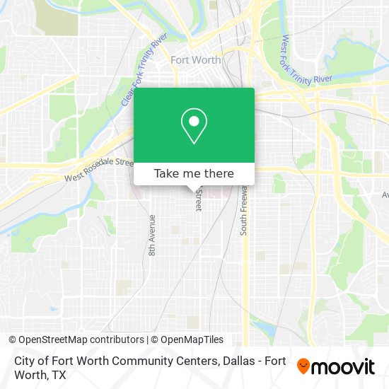 City of Fort Worth Community Centers map