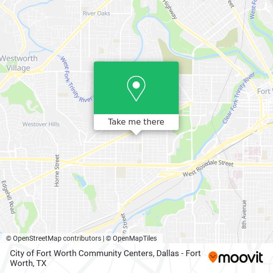 City of Fort Worth Community Centers map