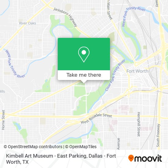 Kimbell Art Museum - East Parking map