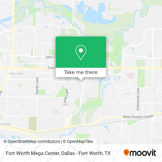 Mapa de Fort Worth Mega Center
